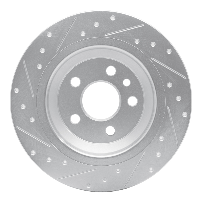 Picture of R1 07-18 Volvo V60 Rear Right Drilled & Slotted Silver Brake Rotor