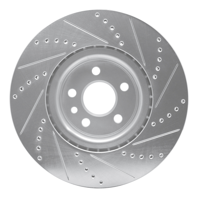 Picture of R1 07-16 Volvo S80 Front Left Drilled & Slotted Silver Brake Rotor