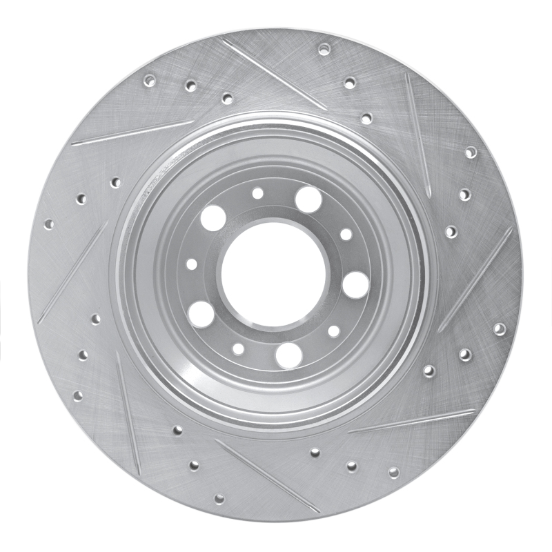 Picture of R1 03-14 Volvo XC90 Rear Left Drilled & Slotted Silver Brake Rotor