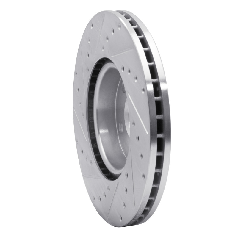 Picture of R1 07-18 Land Rover Range Rover Evoque Front Right Drilled & Slotted Silver Brake Rotor