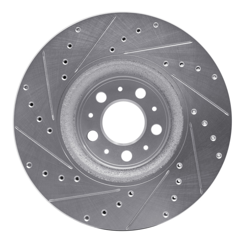 Picture of R1 03-09 Volvo XC90 Front Right Drilled & Slotted Silver Brake Rotor