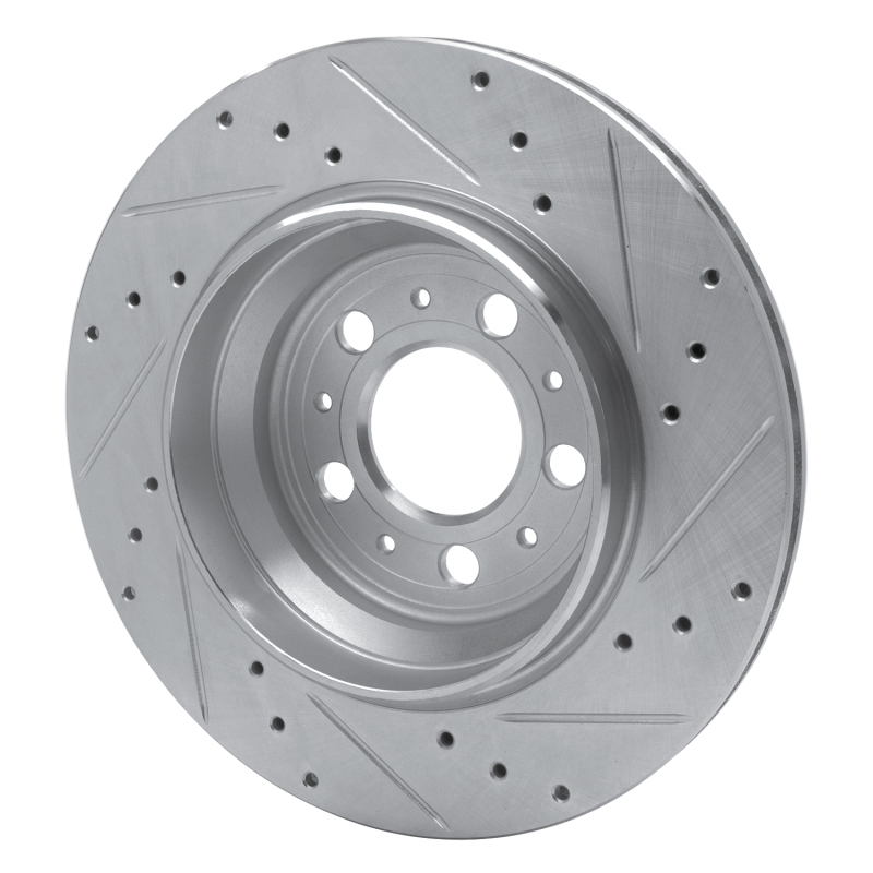 Picture of R1 03-14 Volvo XC90 Rear Left Drilled & Slotted Silver Brake Rotor