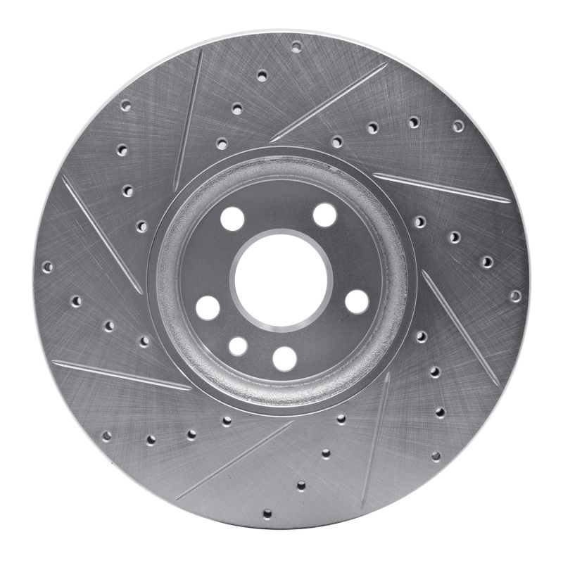 Picture of R1 10-16 Volvo XC60 Front Right Drilled & Slotted Silver Brake Rotor