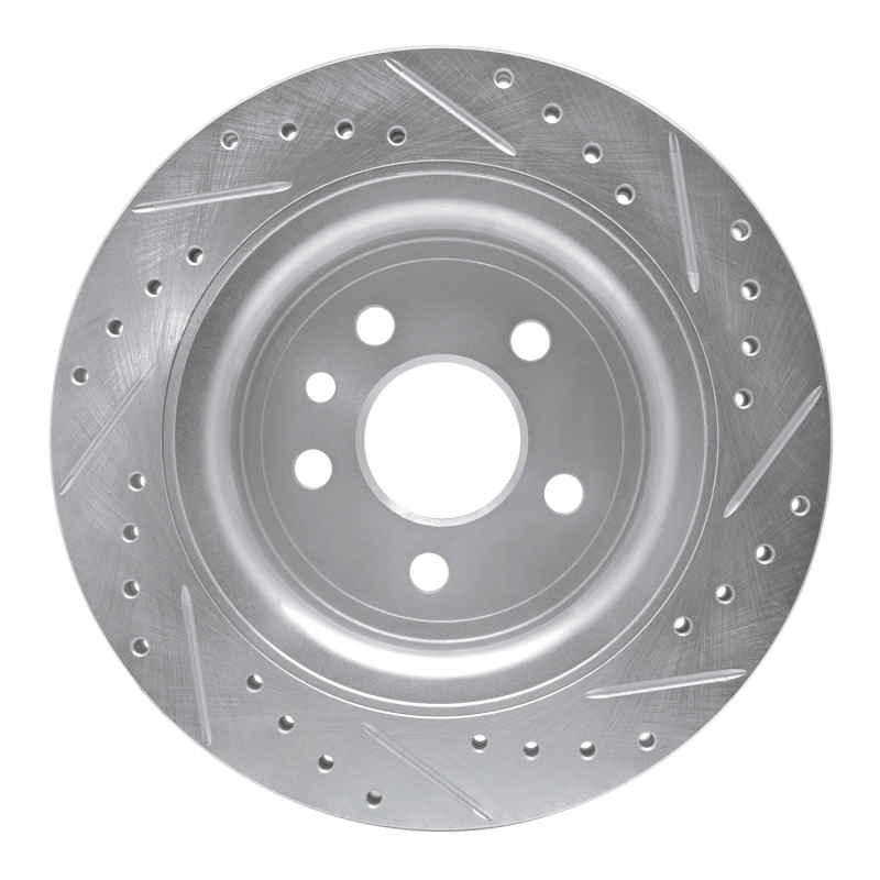 Picture of R1 10-17 Volvo XC60 Rear Left Drilled & Slotted Silver Brake Rotor