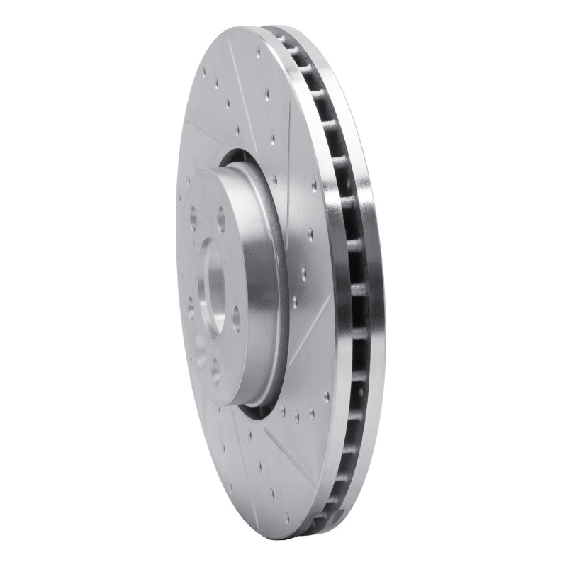 Picture of R1 10-16 Volvo XC60 Front Right Drilled & Slotted Silver Brake Rotor