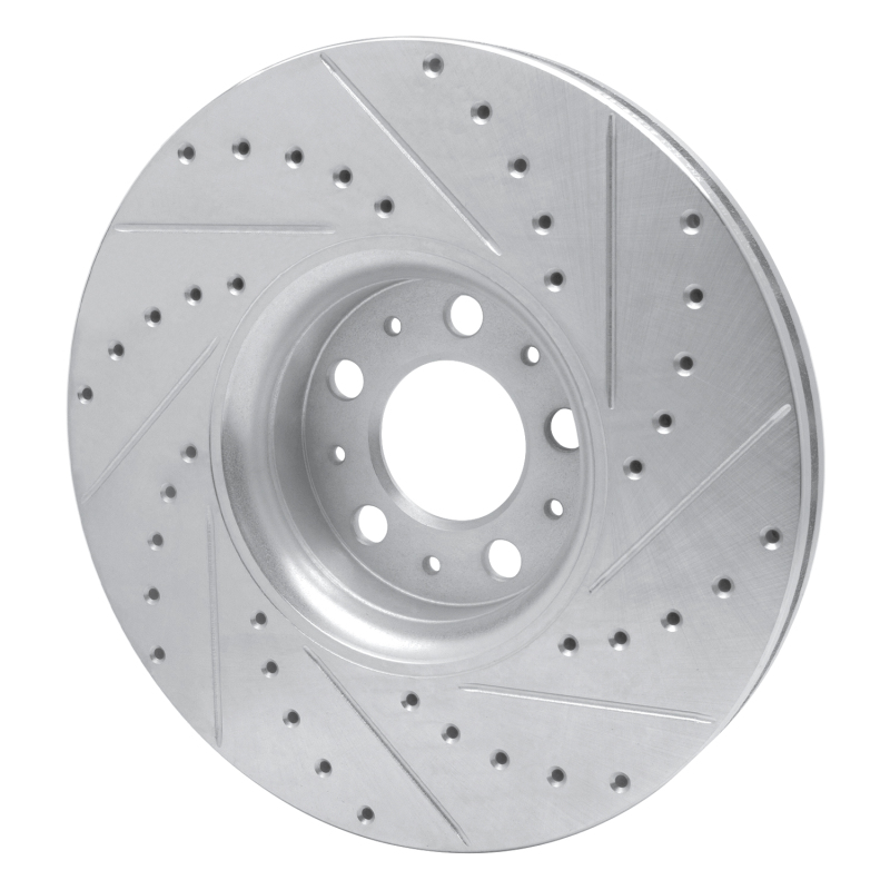 Picture of R1 03-14 Volvo XC90 Front Left Drilled & Slotted Silver Brake Rotor