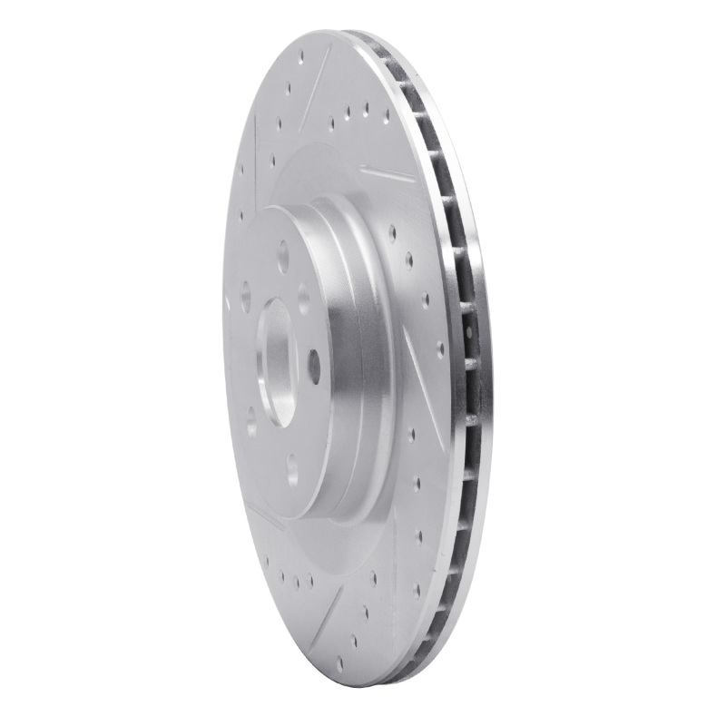 Picture of R1 16-26 Volvo V60 Rear Left Drilled & Slotted Silver Brake Rotor