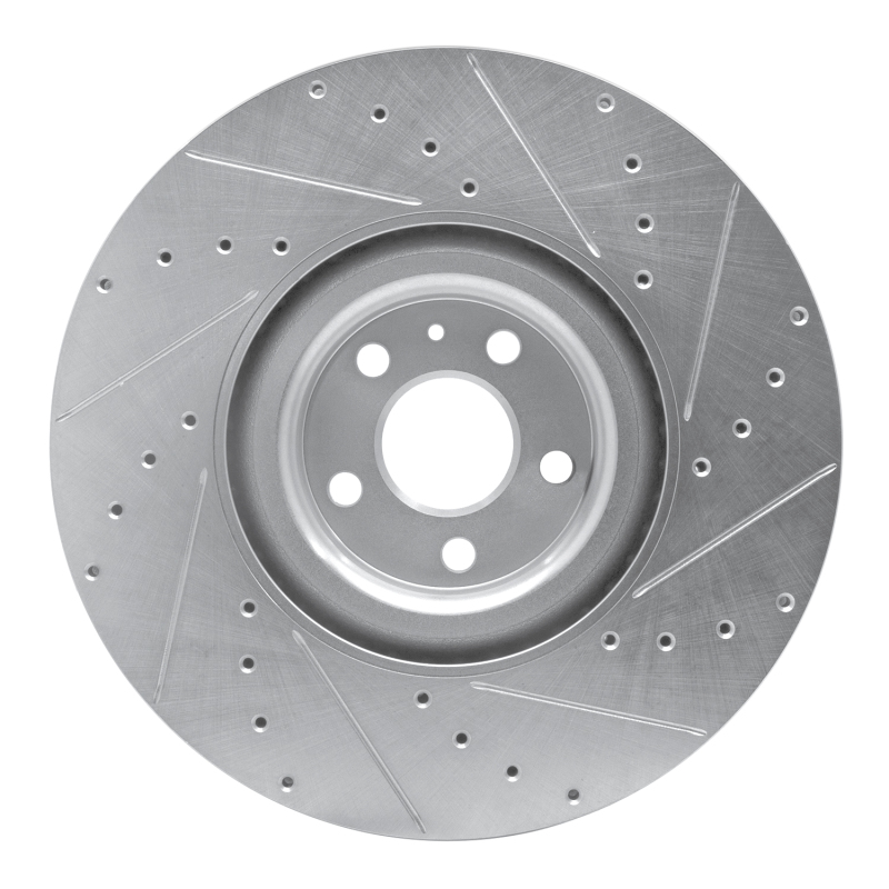 Picture of R1 16-26 Volvo XC90 Front Left Drilled & Slotted Silver Brake Rotor