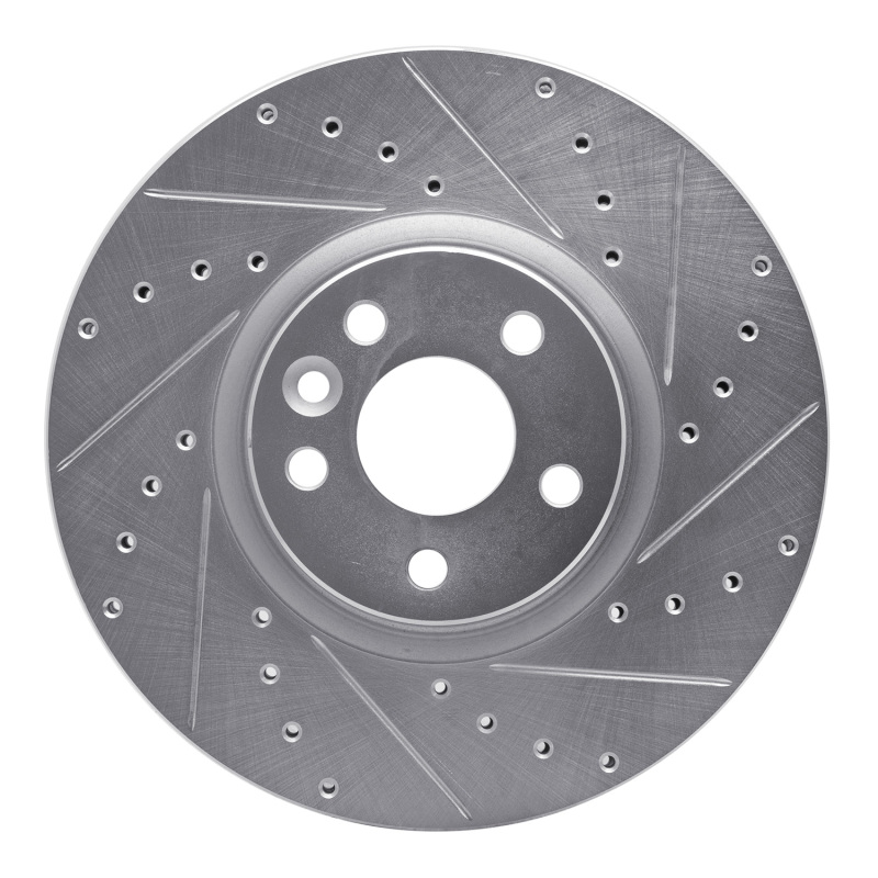 Picture of R1 16-17 Volvo XC60 Front Right Drilled & Slotted Silver Brake Rotor