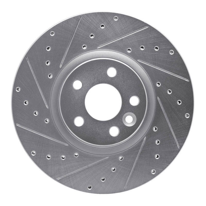 Picture of R1 16-17 Volvo XC60 Front Left Drilled & Slotted Silver Brake Rotor