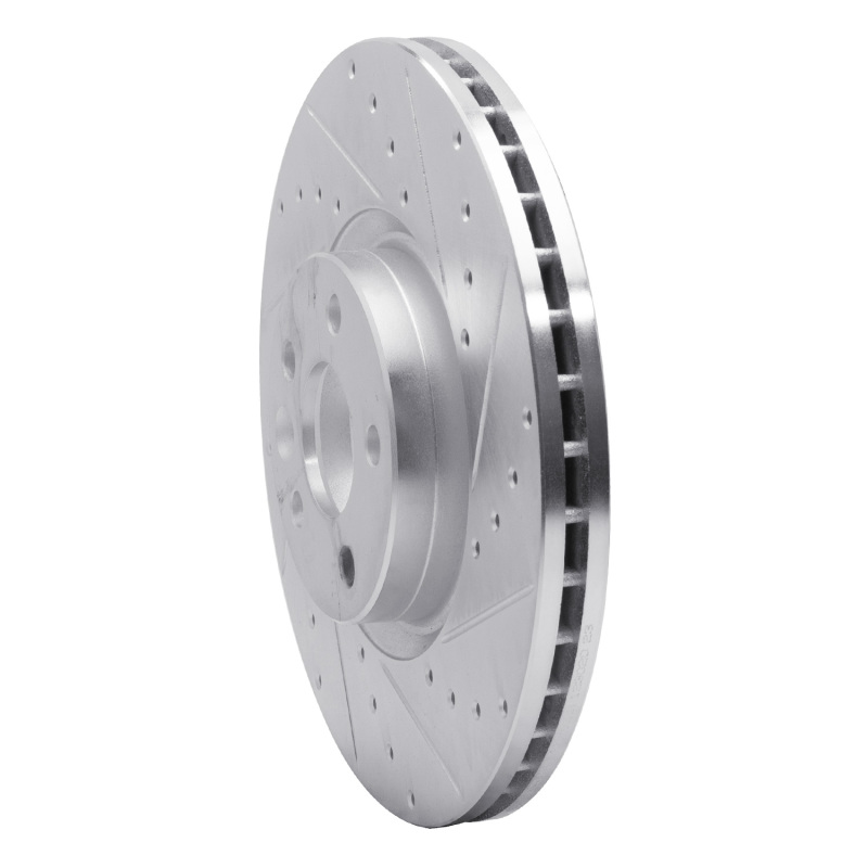 Picture of R1 16-17 Volvo XC60 Front Right Drilled & Slotted Silver Brake Rotor