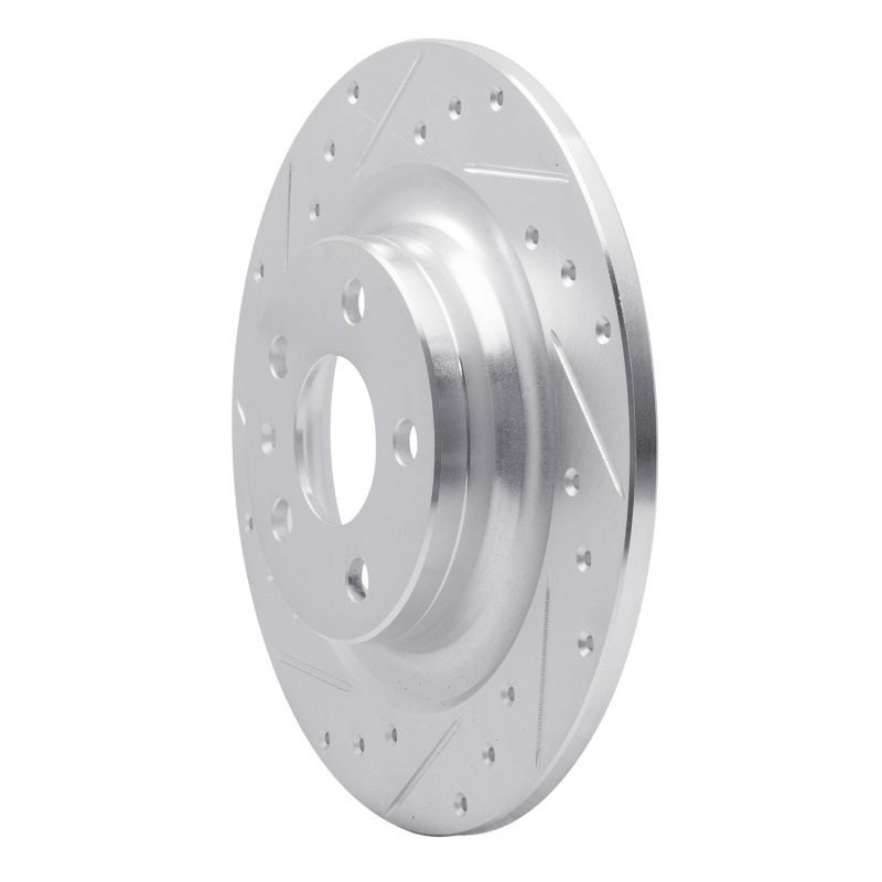 Picture of R1 18-25 Volvo S60 Rear Left Drilled & Slotted Silver Brake Rotor