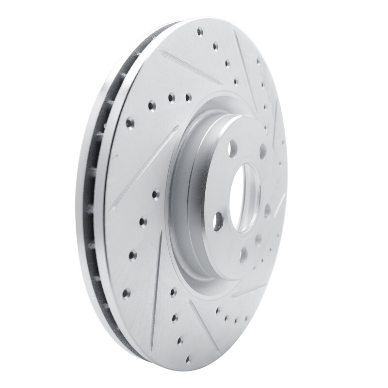 Picture of R1 17-25 Volvo S90 Front Right Drilled & Slotted Silver Brake Rotor