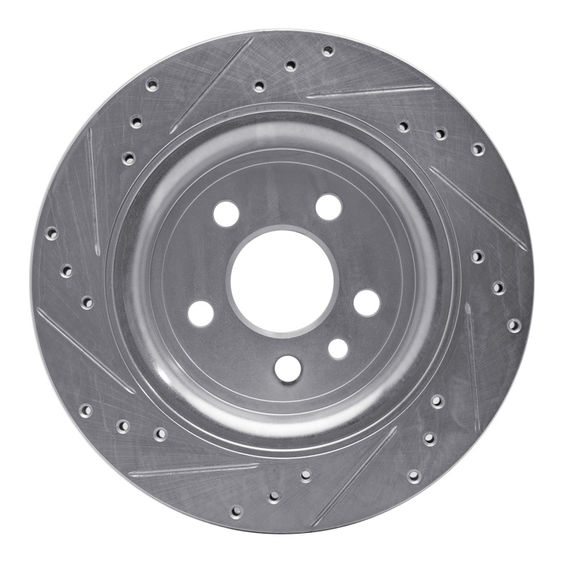 Picture of R1 07-18 Volvo XC70 Rear Right Drilled & Slotted Silver Brake Rotor