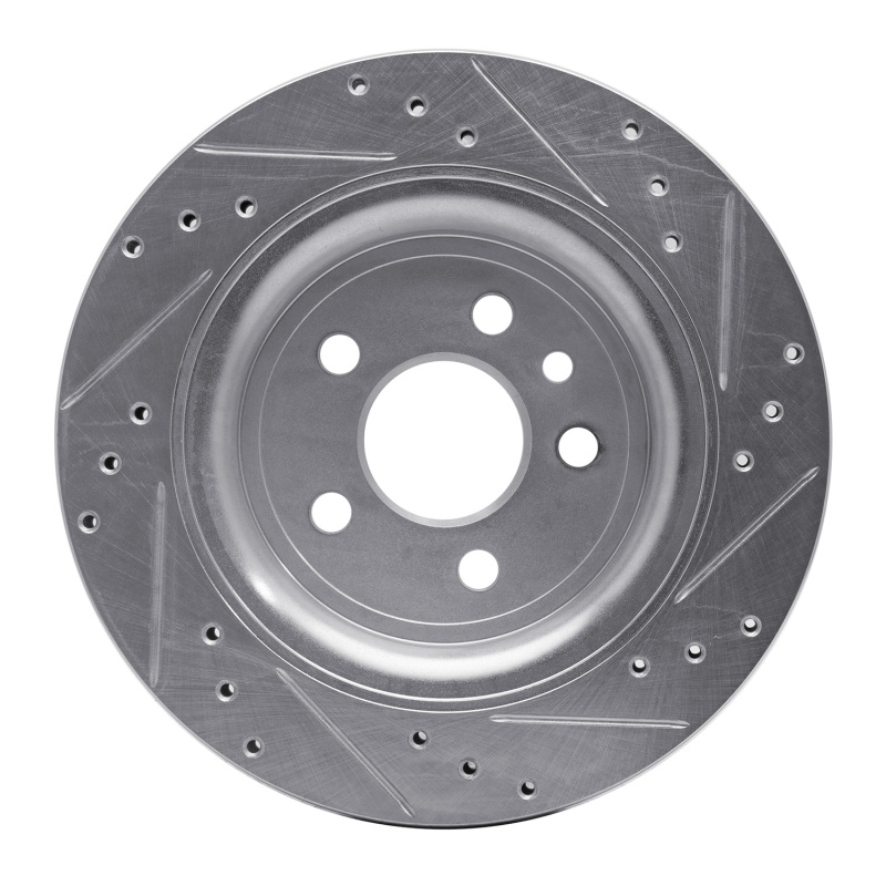 Picture of R1 07-18 Volvo V60 Rear Left Drilled & Slotted Silver Brake Rotor