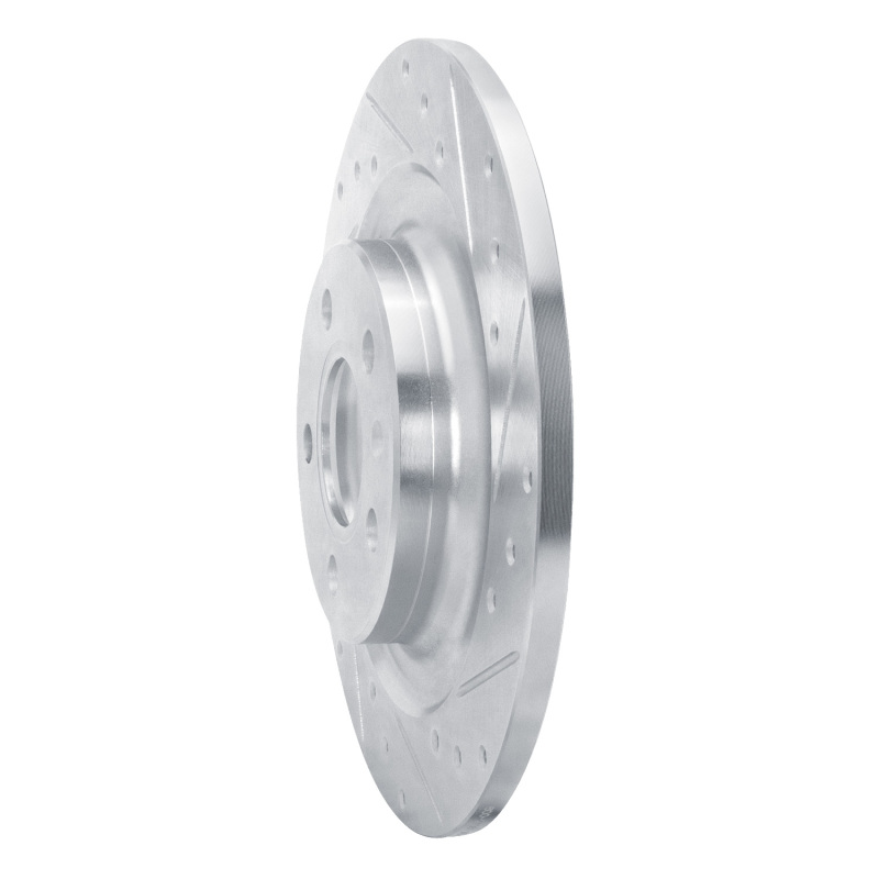 Picture of R1 19-25 Volvo XC40 Rear Right Drilled & Slotted Silver Brake Rotor