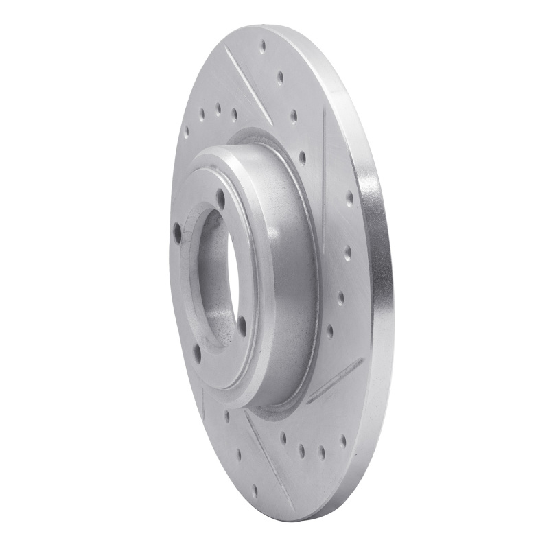 Picture of R1 69-89 Peugeot 504 Front Right Drilled & Slotted Silver Brake Rotor