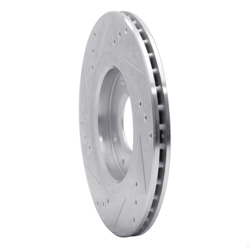 Picture of R1 89-91 Peugeot 405 Front Right Drilled & Slotted Silver Brake Rotor