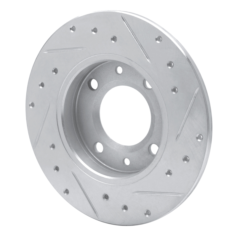 Picture of R1 89-91 Peugeot 405 Rear Left Drilled & Slotted Silver Brake Rotor