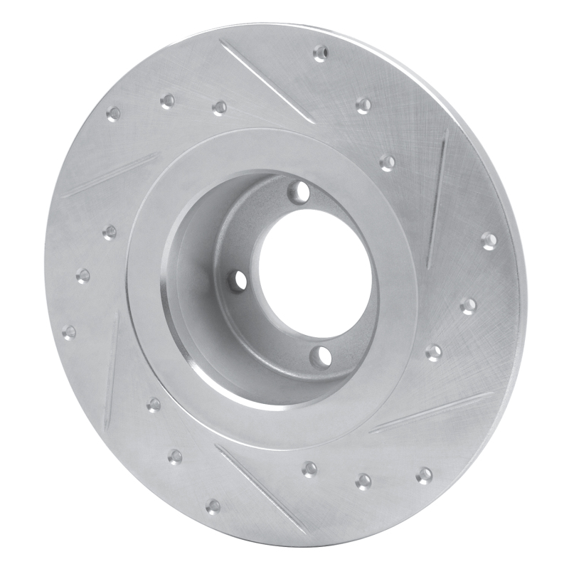 Picture of R1 67-76 BMW 1600 Front Left Drilled & Slotted Silver Brake Rotor