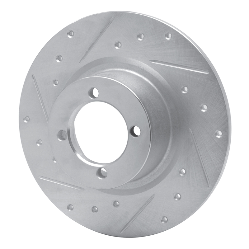 Picture of R1 67-76 BMW 1600 Front Left Drilled & Slotted Silver Brake Rotor