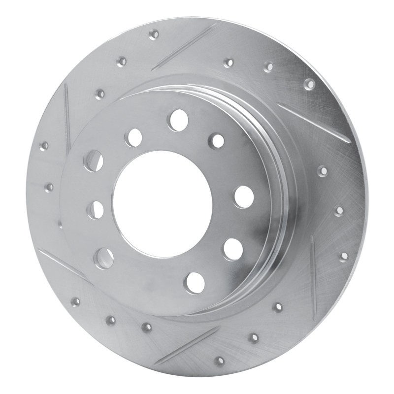 Picture of R1 69-81 BMW 2800 Rear Left Drilled & Slotted Silver Brake Rotor