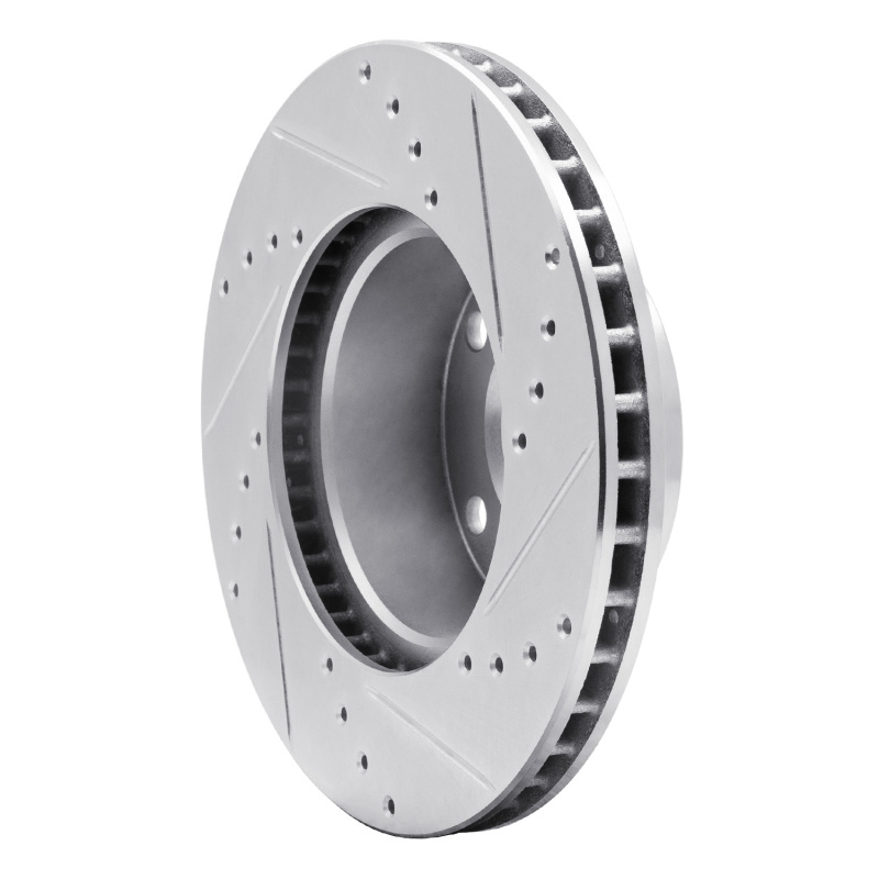 Picture of R1 82-86 BMW 735I Front Left Drilled & Slotted Silver Brake Rotor