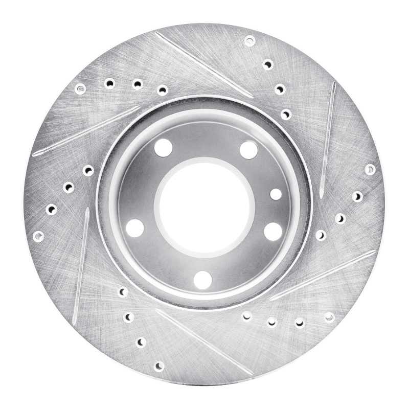 Picture of R1 82-86 BMW 735I Front Left Drilled & Slotted Silver Brake Rotor