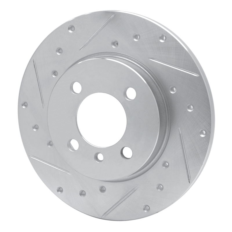 Picture of R1 84-85 BMW 318I Front Left Drilled & Slotted Silver Brake Rotor