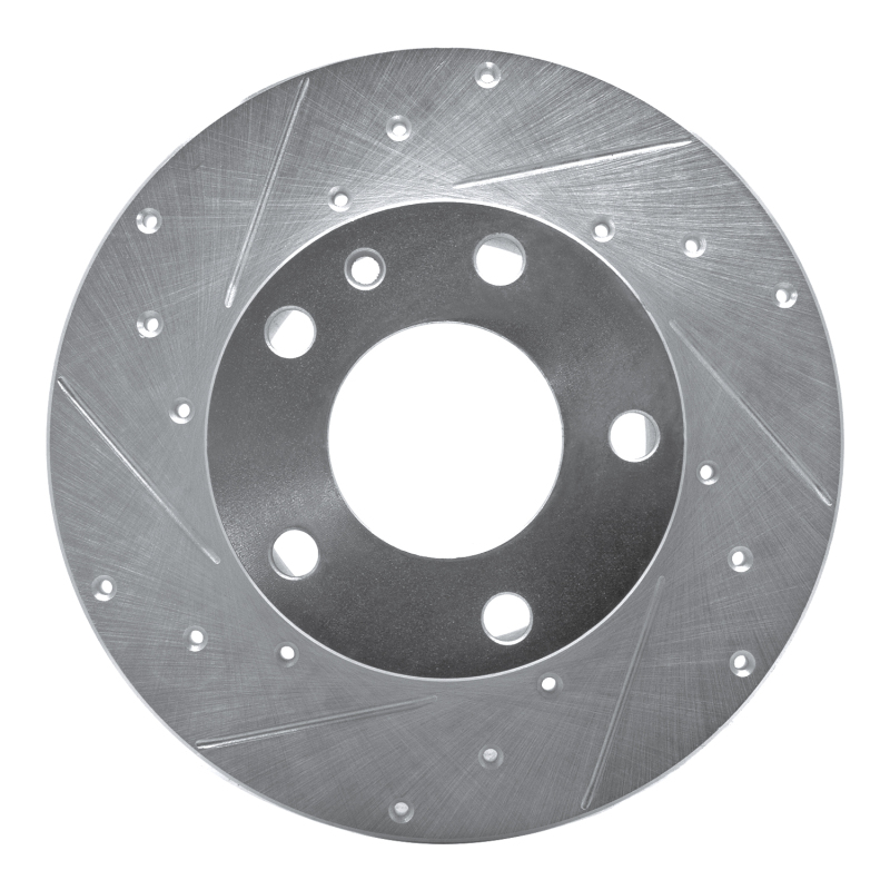 Picture of R1 76-76 BMW 530I Front Left Drilled & Slotted Silver Brake Rotor