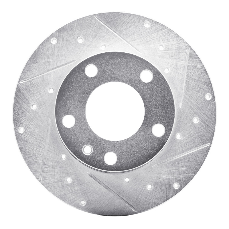 Picture of R1 76-76 BMW 530I Front Right Drilled & Slotted Silver Brake Rotor