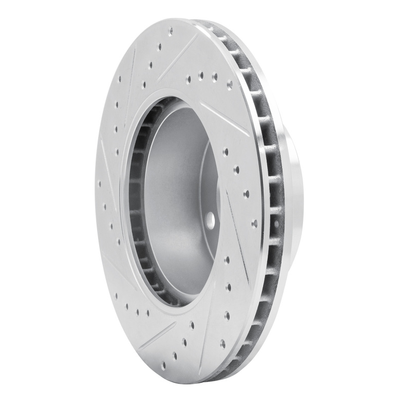 Picture of R1 82-89 BMW 535I Front Right Drilled & Slotted Silver Brake Rotor