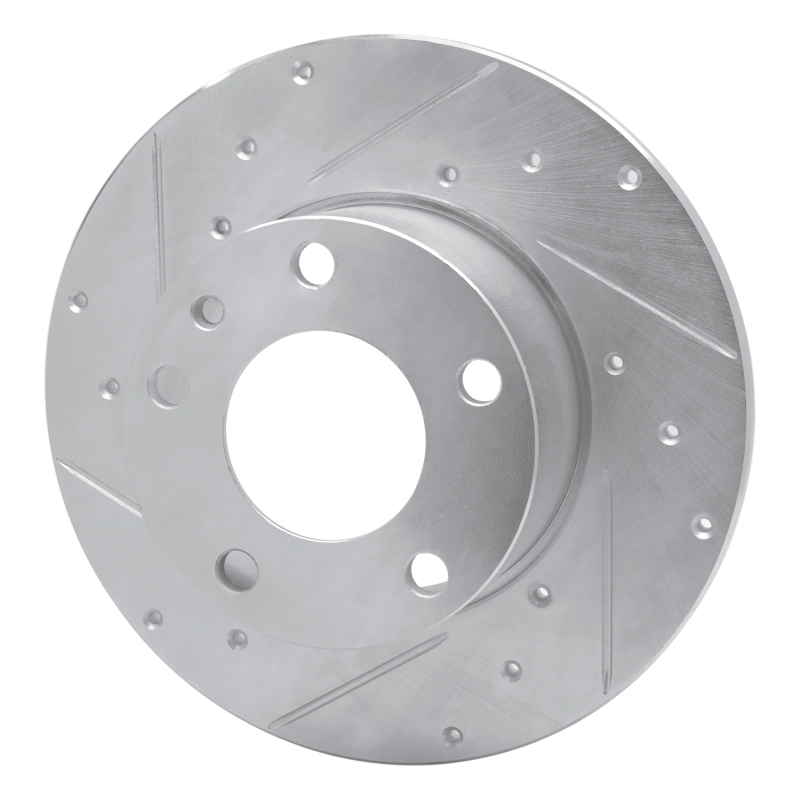 Picture of R1 76-76 BMW 530I Front Left Drilled & Slotted Silver Brake Rotor