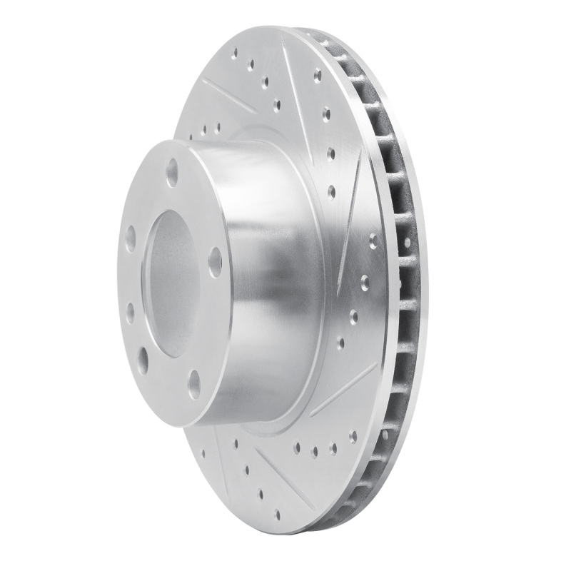 Picture of R1 82-89 BMW 535I Front Right Drilled & Slotted Silver Brake Rotor