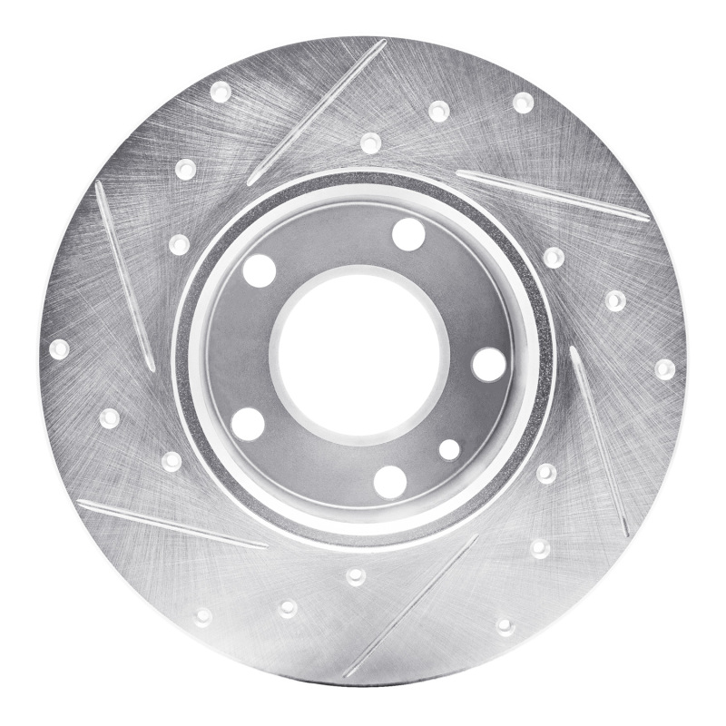 Picture of R1 76-76 BMW 530I Front Right Drilled & Slotted Silver Brake Rotor