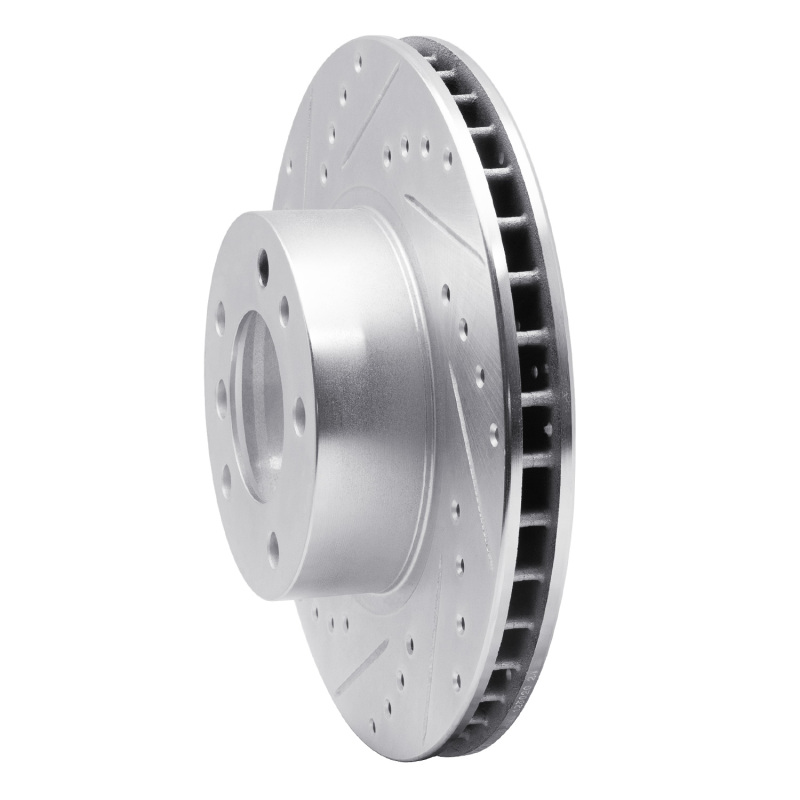 Picture of R1 87-95 BMW 735IL Front Left Drilled & Slotted Silver Brake Rotor