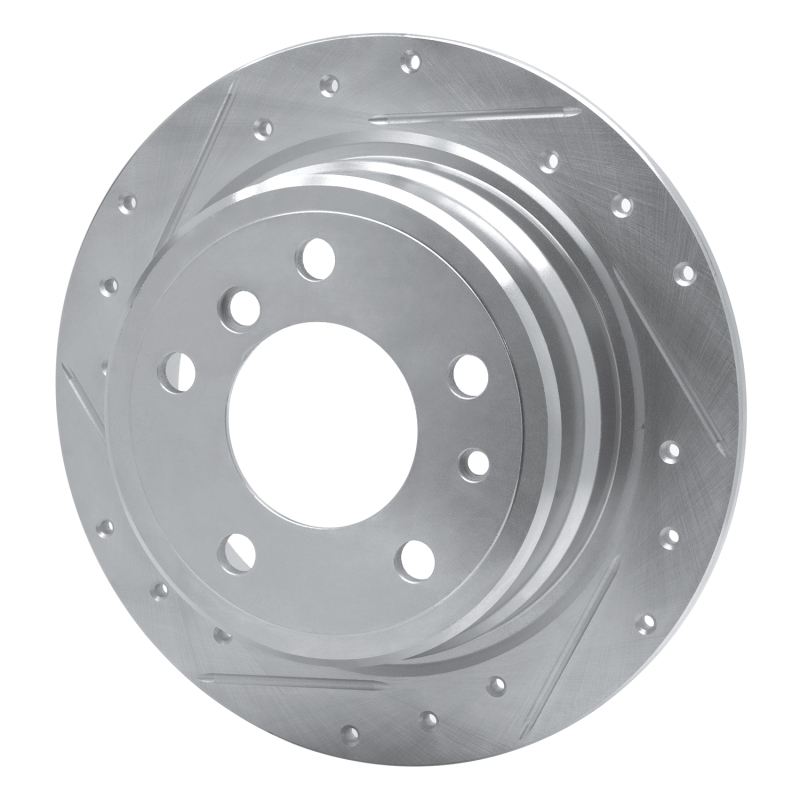 Picture of R1 81-86 BMW 733I Rear Left Drilled & Slotted Silver Brake Rotor