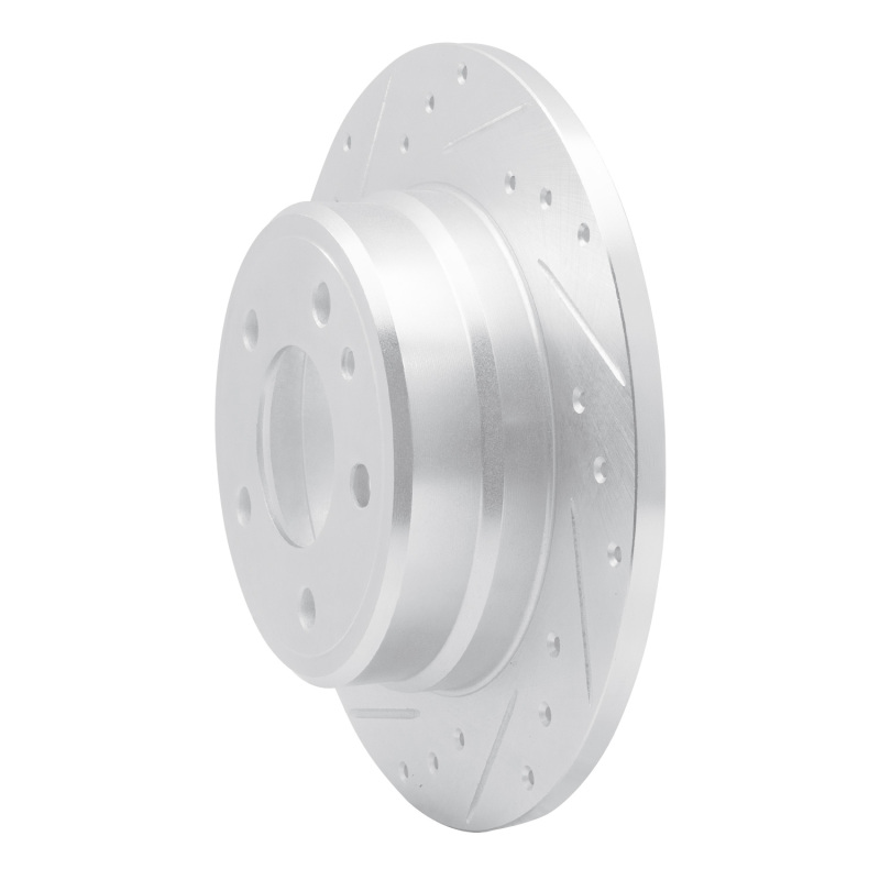 Picture of R1 87-92 BMW 735I Rear Left Drilled & Slotted Silver Brake Rotor
