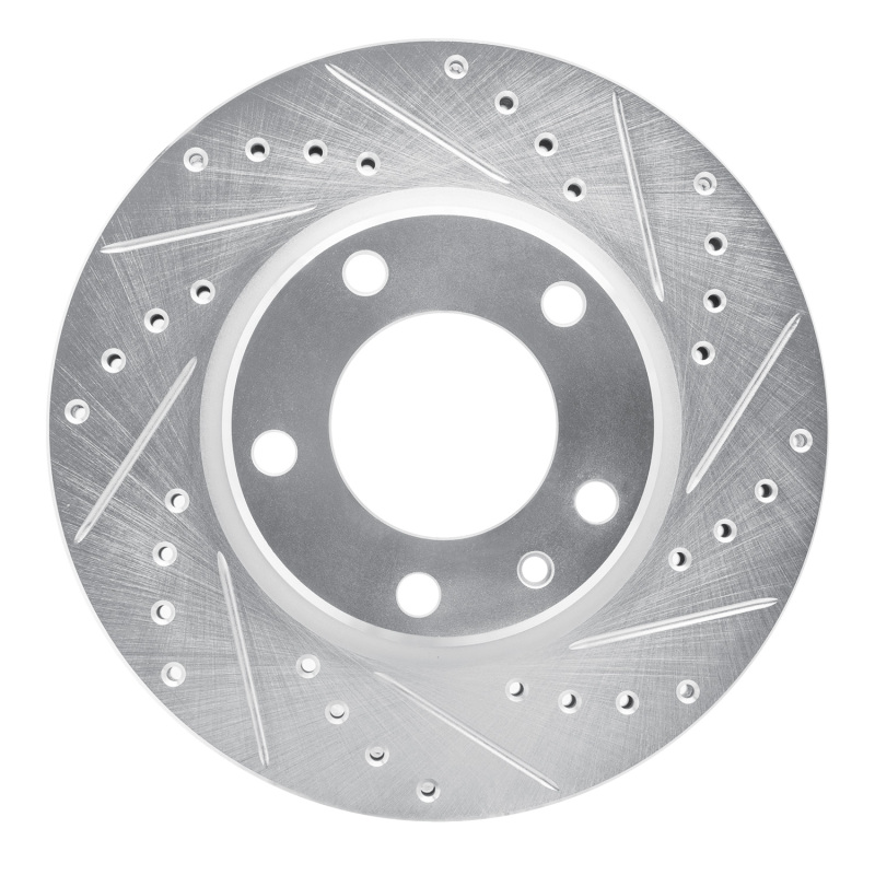 Picture of R1 88-91 BMW M3 Front Right Drilled & Slotted Silver Brake Rotor