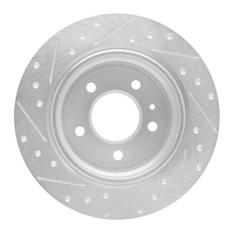 Picture of R1 87-92 BMW 735IL Rear Right Drilled & Slotted Silver Brake Rotor