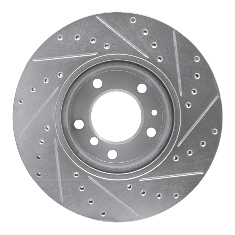 Picture of R1 89-95 BMW 525IT Front Left Drilled & Slotted Silver Brake Rotor