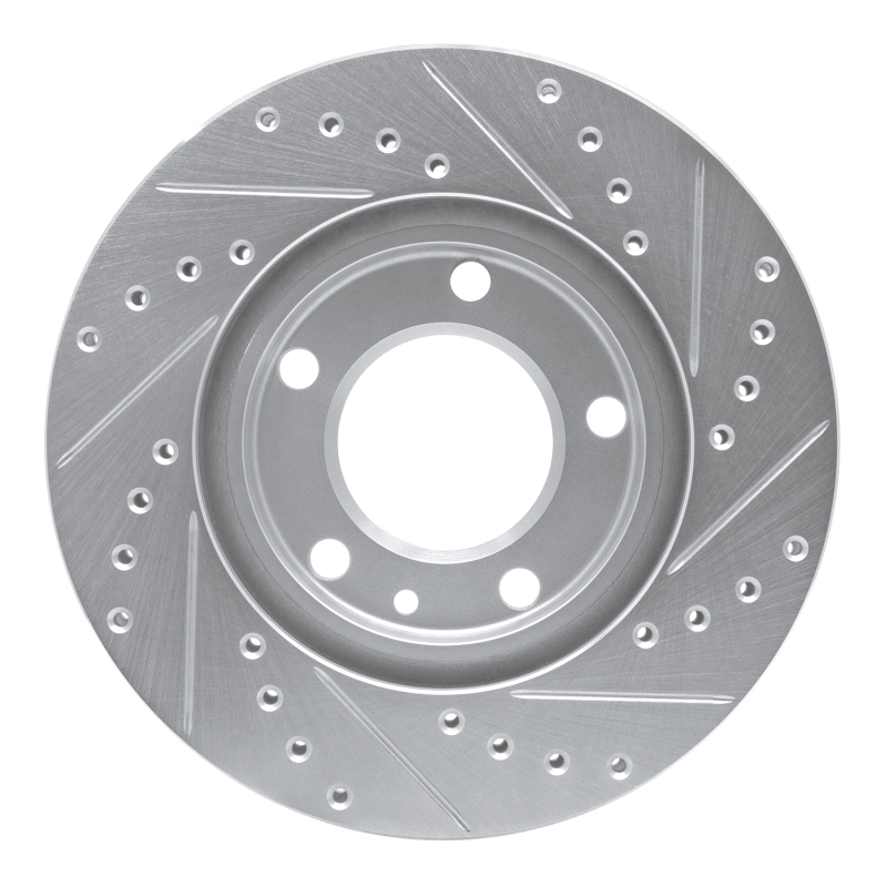 Picture of R1 88-91 BMW M3 Front Left Drilled & Slotted Silver Brake Rotor