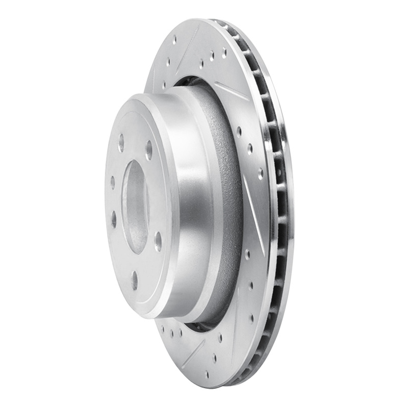 Picture of R1 88-94 BMW 740I Rear Left Drilled & Slotted Silver Brake Rotor