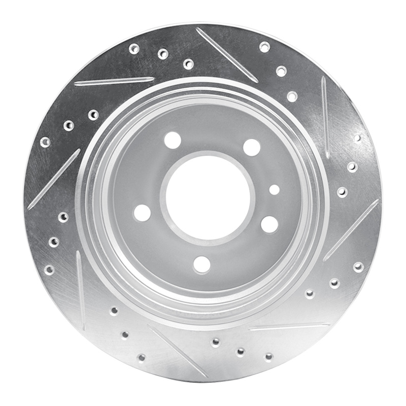 Picture of R1 88-94 BMW 740I Rear Left Drilled & Slotted Silver Brake Rotor