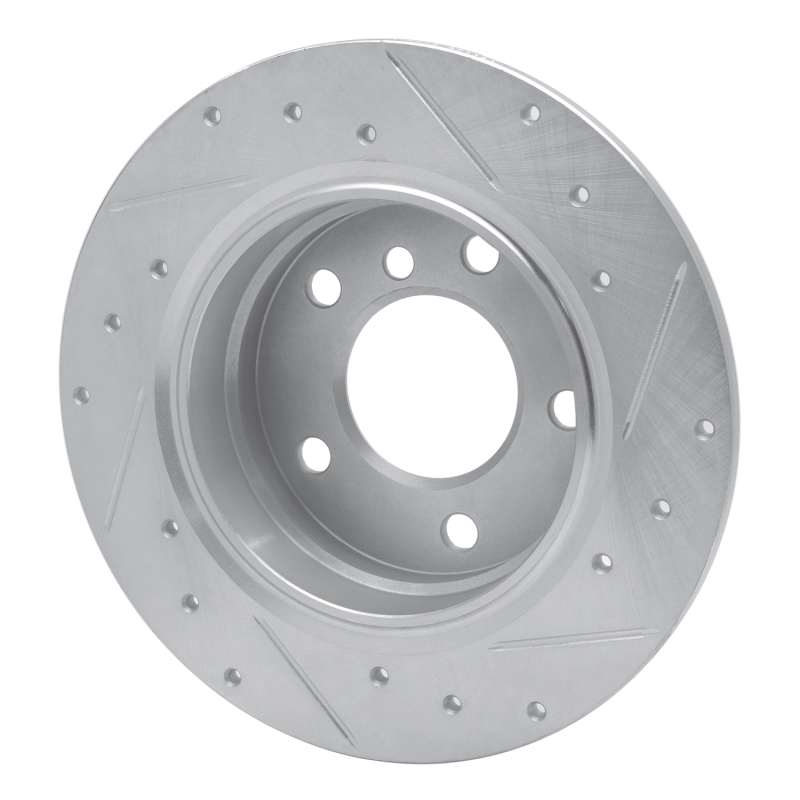 Picture of R1 91-99 BMW 323I Rear Left Drilled & Slotted Silver Brake Rotor