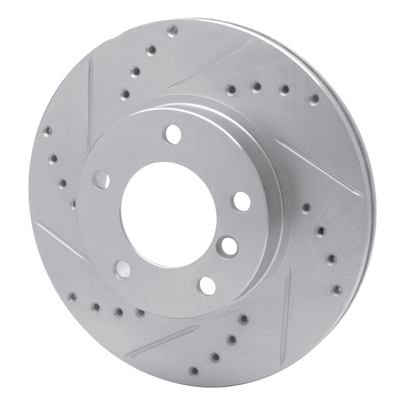 Picture of R1 91-06 BMW 323I Front Left Drilled & Slotted Silver Brake Rotor