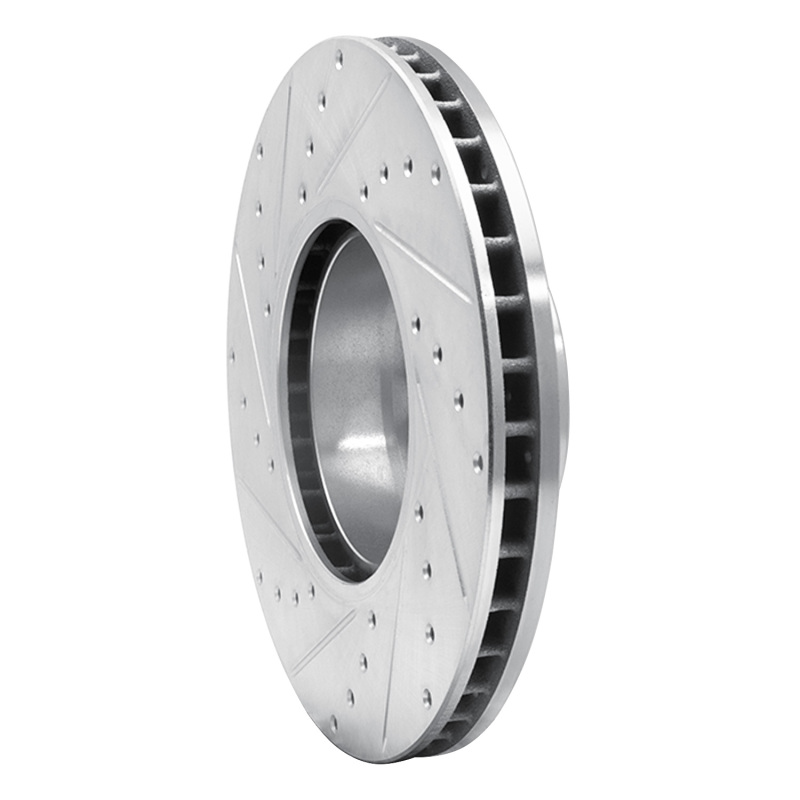 Picture of R1 91-01 BMW 740I Front Right Drilled & Slotted Silver Brake Rotor