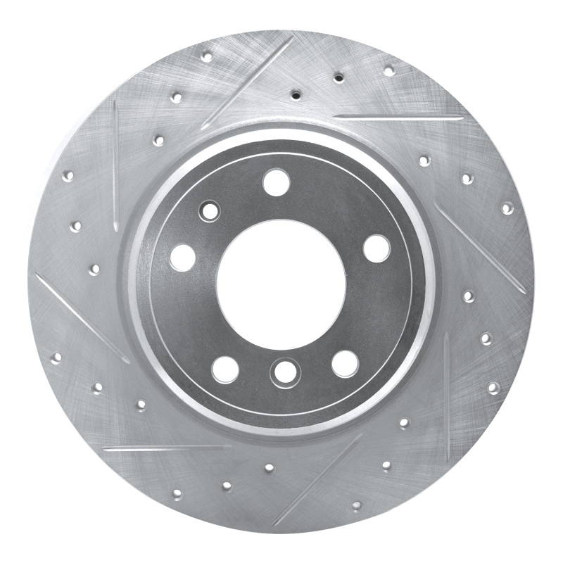 Picture of R1 91-01 BMW 850CSI Rear Left Drilled & Slotted Silver Brake Rotor