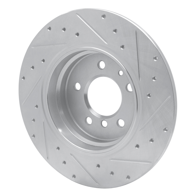 Picture of R1 91-01 BMW 850CSI Rear Left Drilled & Slotted Silver Brake Rotor