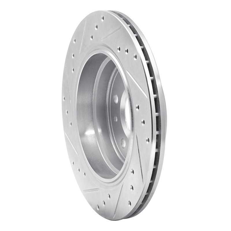 Picture of R1 91-95 BMW 540I Rear Right Drilled & Slotted Silver Brake Rotor